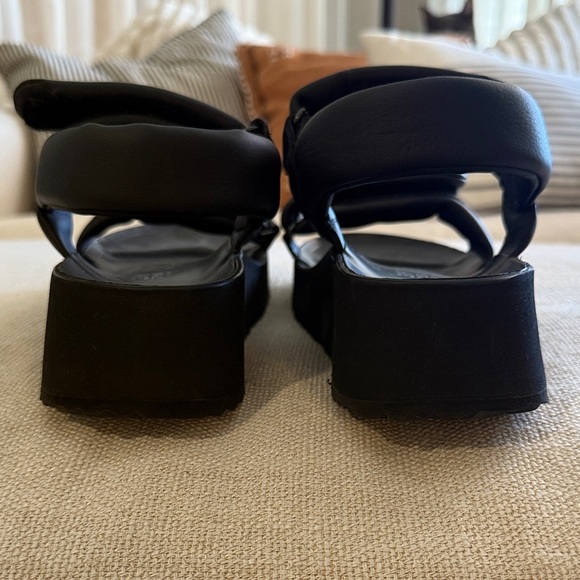 Women’s Papillio by Birkenstock Theda Black Platform Wedge Sandals - Picture 4 of 14